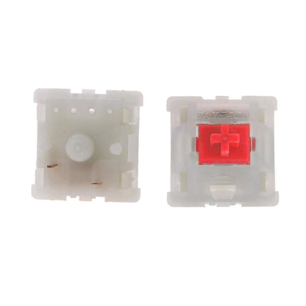 10 stk Switche 5pin Milky Red Switch Mekanisk Tastatur Mx Brytere Transparent Deksel Passer Gk61 Gk64 Gh60