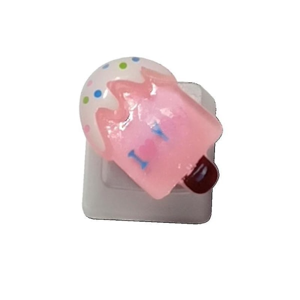 1 stk DIY Abs Keycap Bakgrunnsbelyst Rosa Søt Seashell Popsicle For Mekaniske Keyboards R4 Høyde Oem Barnegaver