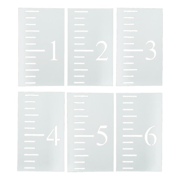 6x Rustic Scale Ruler Stencil Growth Chart Stencil Template For Farmhouse