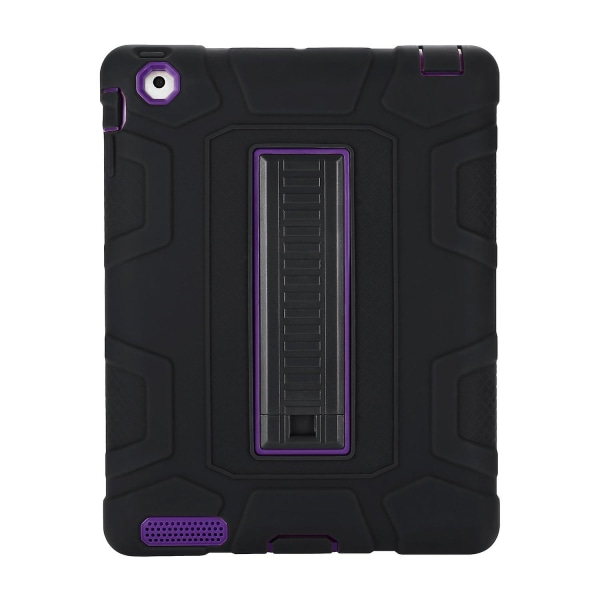Lila Shockproof Defender Hard Case Cover för Apple Ipad 2