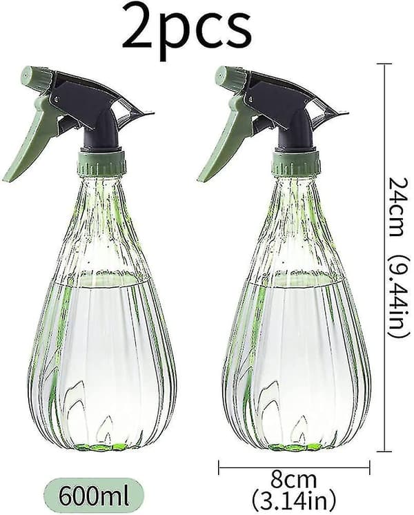 600 ml sprayflaska. 2 st tomma sprayflaskor trädgårdssprayflaska hållbart vatten