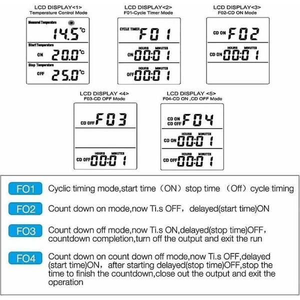 Kompatibel med termostatkontakt, digital timerkontakt, programmerbar digital kontakt med sensor, programmerbar digital timer, termostatkontakt Ch