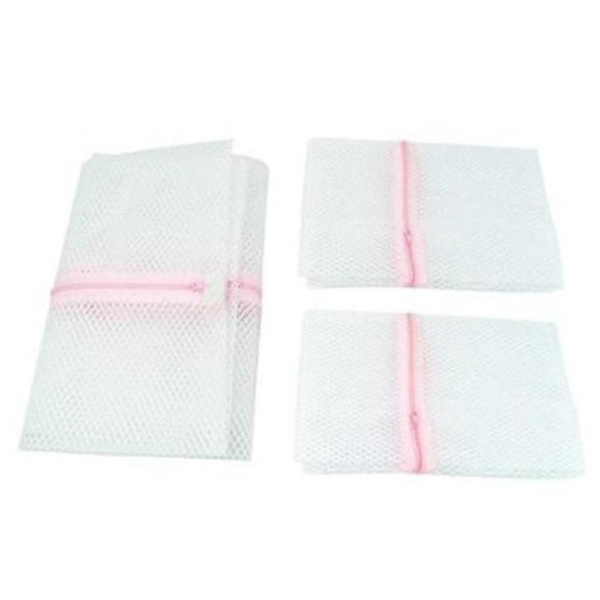 3 X Glidelås Vaskeri Vask Mesh Vesker Nett Sokker Underklær Vask 1 Stor 2 Medium