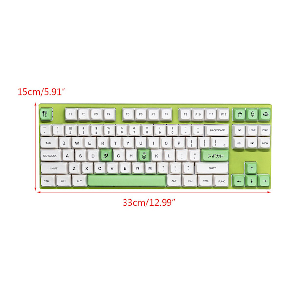 Pbt Söt Avocado Tangentbordsknappar 135 Tangenter Cherry Profil Femsidig Sublimering Tangentbordsknapp