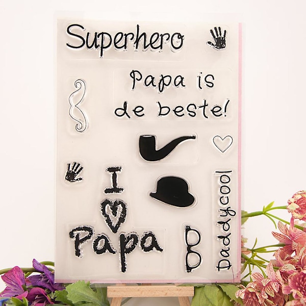 Jeg elsker Papa Clear Silikone Stempel Stempel Diy Album Scrapbooking Foto Kort Dekor