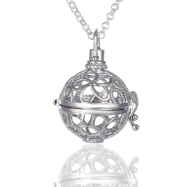Harmony Ball Aromaterapi Oljor Eterisk Diffusor Halsband för Kvinnor Hänge Halsband Flickor Smycken,