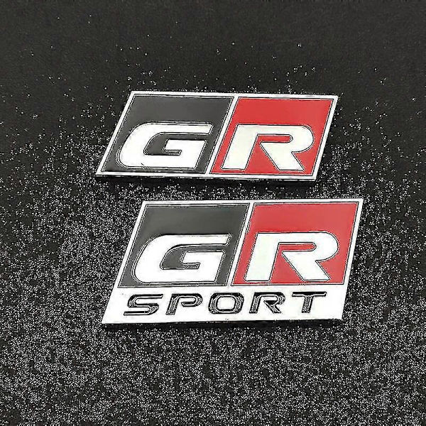 3D-metalli GR-logo auton etuosäleikän embleemi ja takaluukun tarra Toyota Yaris Ch R Rav4 Corolla Revo Hilux GR Sport -tarvikkeille gr matt silver