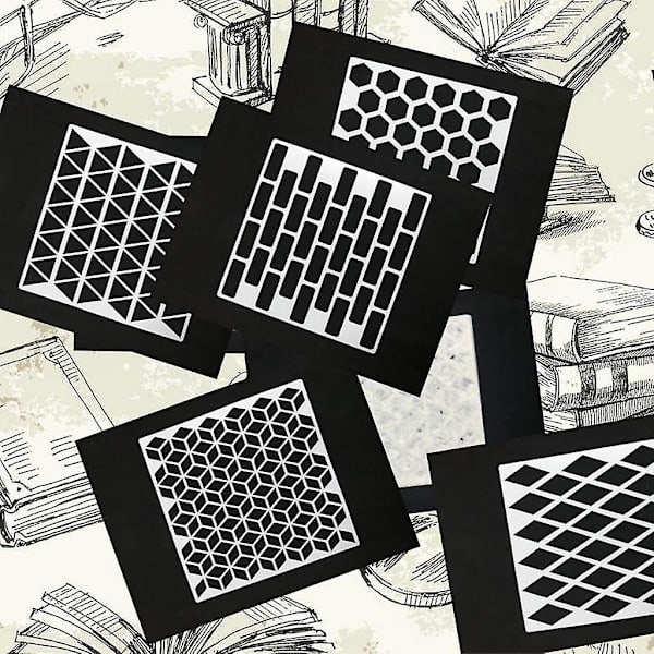 12 kpl maalauspohjia Stencilit askarteluprojekteihin DIY-kodin sisustustaide - Uudelleenkäytettävät pistepohjasarjat