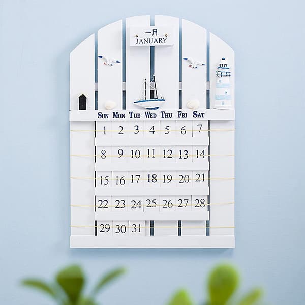 Träevighetskalender Diy för kreativ handgjord hängande väggkalender Hem D
