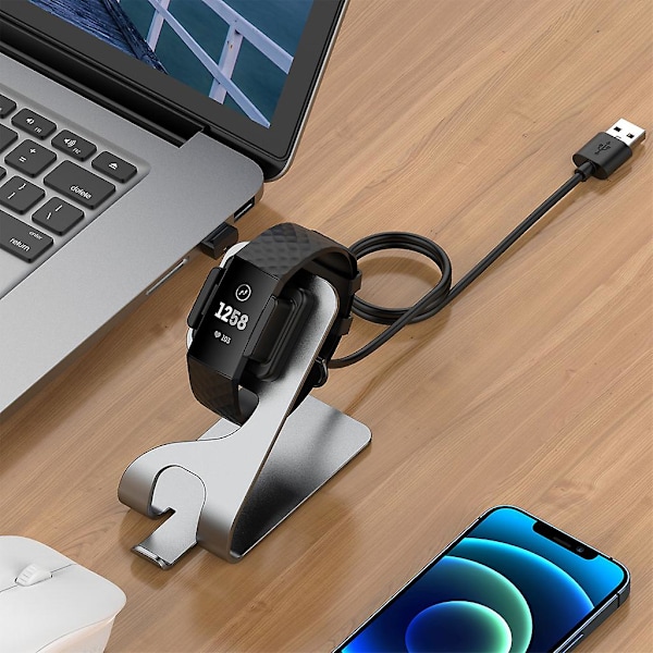 För Fitbit-charge4 Se Laddningskabel Dock Bracket Hållare Laddare Kabel Stativ
