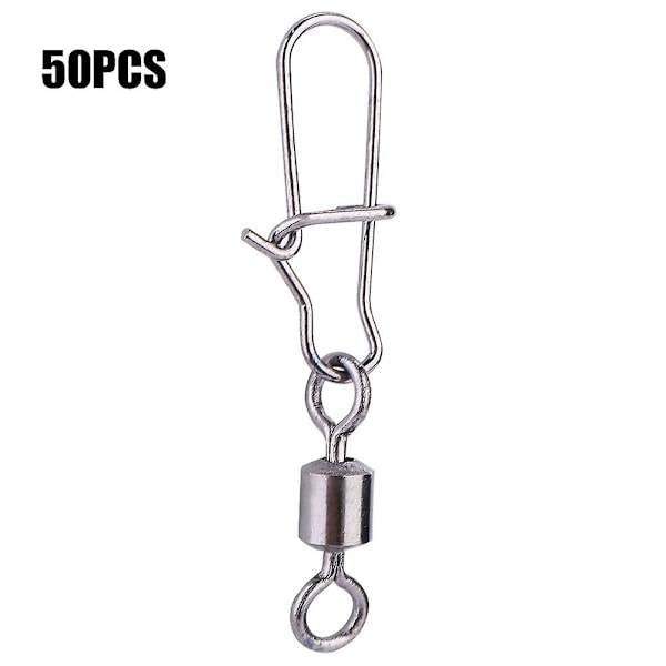 Rustfrit stål fiskeri konnektor stift leje rullende drejeled 50 stk 2# 4# 5# 6# 8#