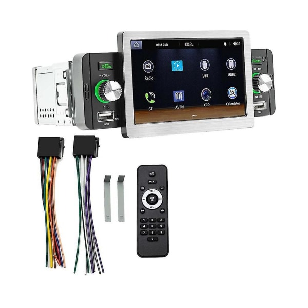 5-tommers bil berøringsskjerm Trådløs Carplay Android Auto Bærbar bilradio Bluetooth Mp5 Fm-mottaker T