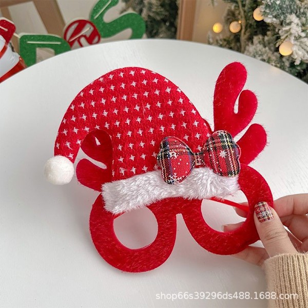 Julebrilleramme, Julefesttilbehør, Julepynt, Gaver, Smågaver, Søte Tegneseriebriller til Julen 1# red nose