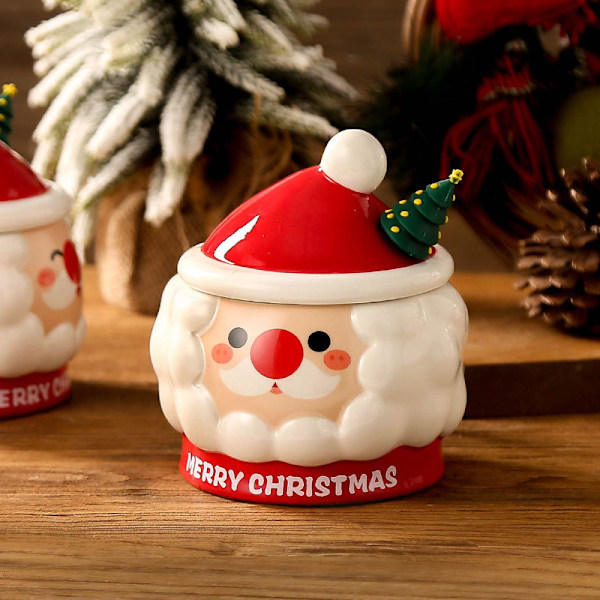Julekop Kreativ Julekop Julemandskop Med Låg Ske Kop Souvenir Vandkop Gave Håndmalet santa claus mixed color 1 box 48 pcs 301-400ml