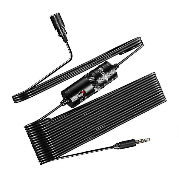 By-m1 Omni-direktionel Lavalier Mikrofon Lapel Clip-on Kondensatormikrofon Med 3,5 Mm Stik Til Dslr Kamera Videokamera Smartphone Pc