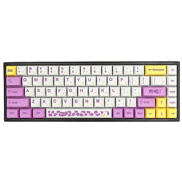 Taro Cow Custom Keycaps Pbt Xda Profil Keycaps til Cherry Mx Switch Key Set