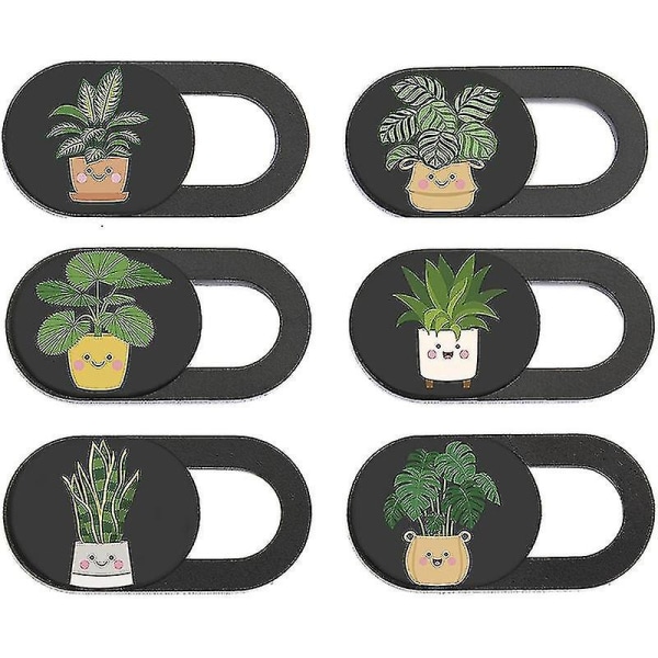 Cute Plant Design Laptop Kamera Slide Webcam Cover Telefon Pad Monitor Blocker