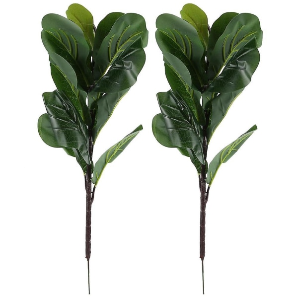 Kunstige planter Fiddle Leaf Fig Faux Ficus-kompatibel vindusboksdekor