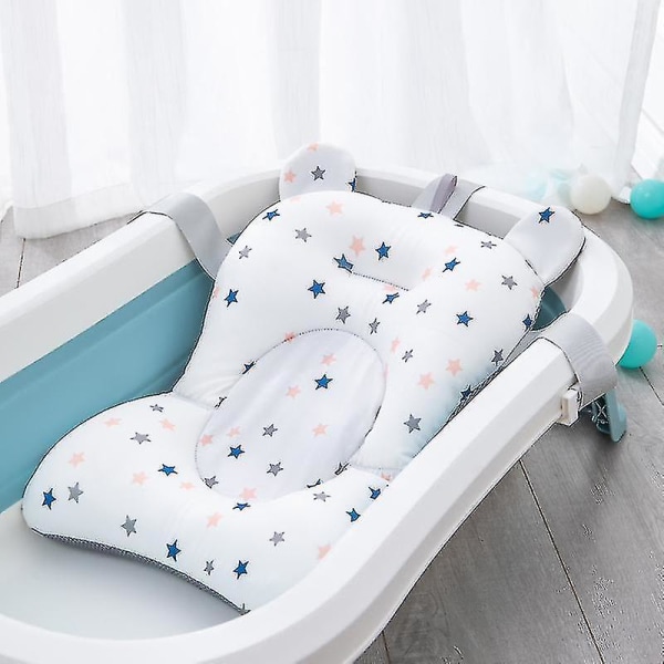 Babybadepude, blød justerbar skridsikker spædbørnsbadestøttesæde, Hurtigtørrende babybademåtte til badekar