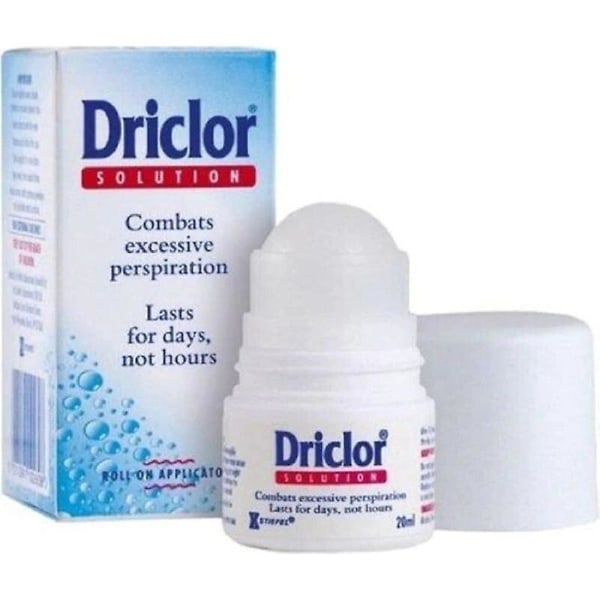 Driclor Antiperspirant Roll-on 20 ml Antiperspirant Deodorantti | Kliinisen voiman liikahikoilun hoito – Vähentää kainaloiden hikoilua