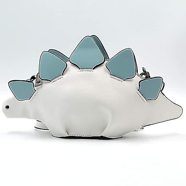 Qiming dinosaurie axelväska, pu stegosaurus crossbody väska för flicka kvinnor