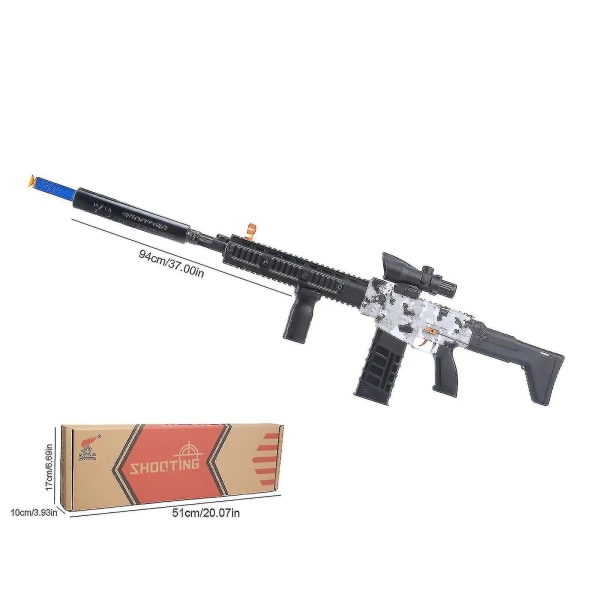 Realistisk leksakspistol för Nerf Guns Dart Automatisk prickskyttegevär med skop, 100 och ny
