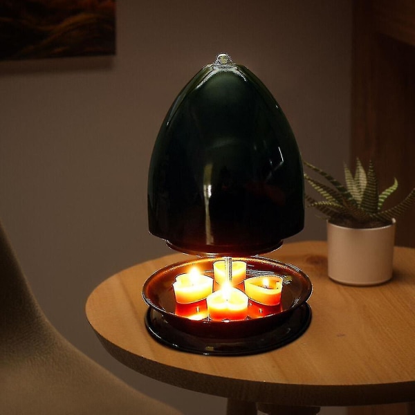 Tealight-ugn Dubbelväggig Radiator Ljusvärmare För 6 Tealights Öppen Spis Mrkj
