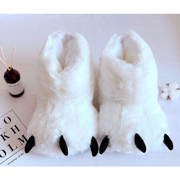 Plushtofflor med tassdesign