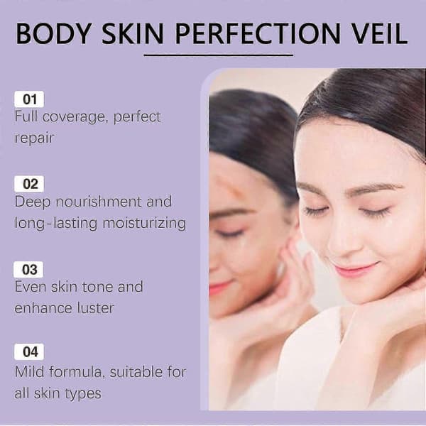 Body Coverage Perfector, Heldekkende Hudperfeksjonerende Krem med Kroppssminkekost, Tatoveringsdekkende Krem