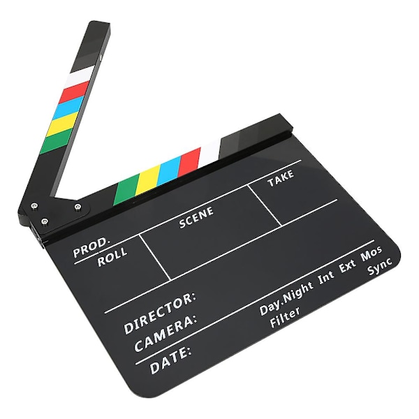 Ammattimainen elokuvafilmin clapperboard 30x25CM - Ohjaajan video-kohtaus-toimintatyökalu
