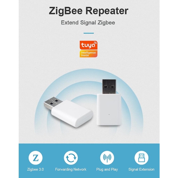 Tuya Zigbee 3.0 -signaalitoistin USB-jatke Smart Life Zigbee2mqtt -laitteille Mesh Home Assistant Deconz -automaatio
