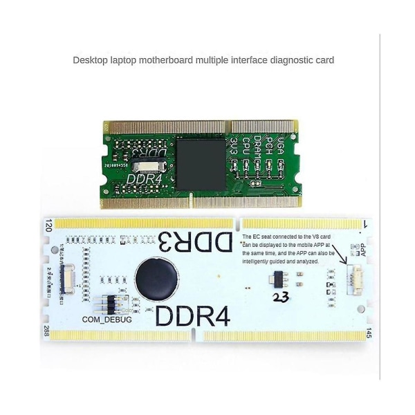 Bærbar/stasjonær hovedkort minnespor Ddr3/ddr4 diagnostisk analysator testkort bærbar for Ddr3/4