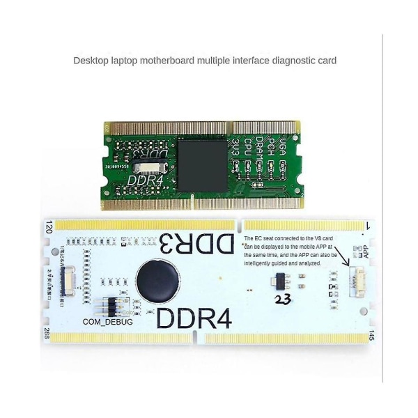 Bærbar/stationær computer bundkort hukommelsesstik diagnostisk analysator testkort notesbog til Ddr3/4