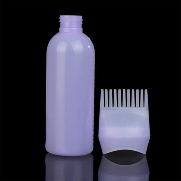 Muovinen juurikampa-applikaattoripullo hiusten värjäysväriapplikaattori Päänahan hoitopullo Essential Salon hiustenpuhdistus