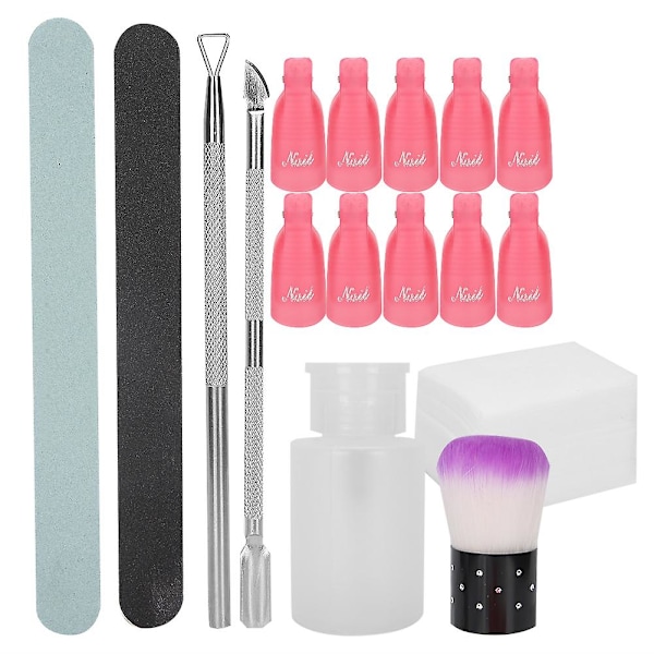 Professional Nail File and Dust Brush Set - Manicure Tool for Grinding, Nail Art, and Polish Removal