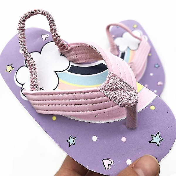 Børneslippers Flip-flops Sommersandaler til drenge og piger purple 28