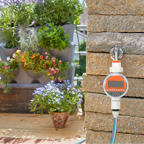 Hem Gadget Trädgård Vatten Timer Digital Programmerbar Controller Automatisk Manuell 1st Kran Slang Sprinkler Utomhus Bevattning Timing För System