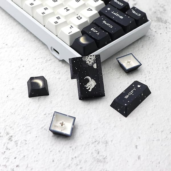 81-tasters Keycaps Ydre Rum Tema Til 61/64/68 Ansi/ Iso 60% Layout Mx-switche