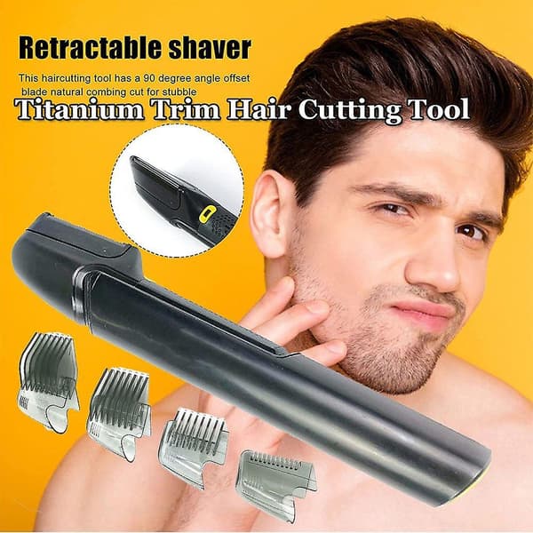 USB-opladning Oplyst Hårsaks og Kropsgrooming Kit - Microtouch Titanium Trim