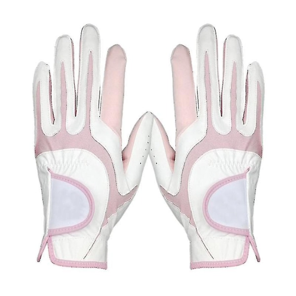 1 pari naisten hanskoja Sunshine Protection Cover Ohut hengittävä mikrokuitukäsineet harrastaja-aloittelijalle (valkoinen vaaleanpunainen, 18)