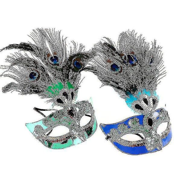 Masquerade-karnevaalin naamiaispuku Riikinkukkosulka Maski