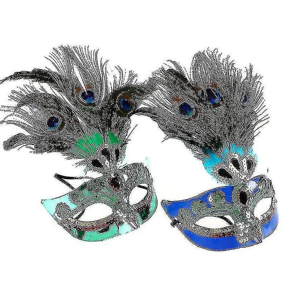 Masquerade Karnevalsball Forkledning Påfuglfjær Maske