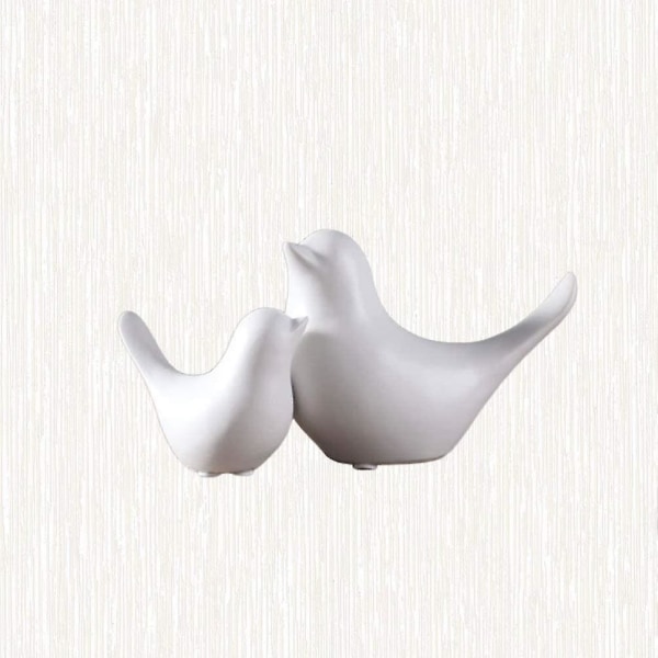 Ceramic Bird Statue Modern Minimalist Animal Statuette Love Bird Decoration