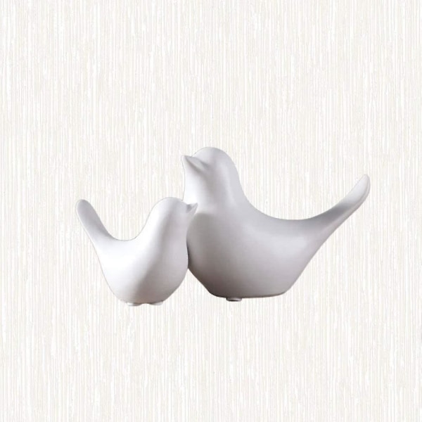 Keraaminen lintupatsas Moderni minimalistinen eläinpatsas Love Bird -sisustus
