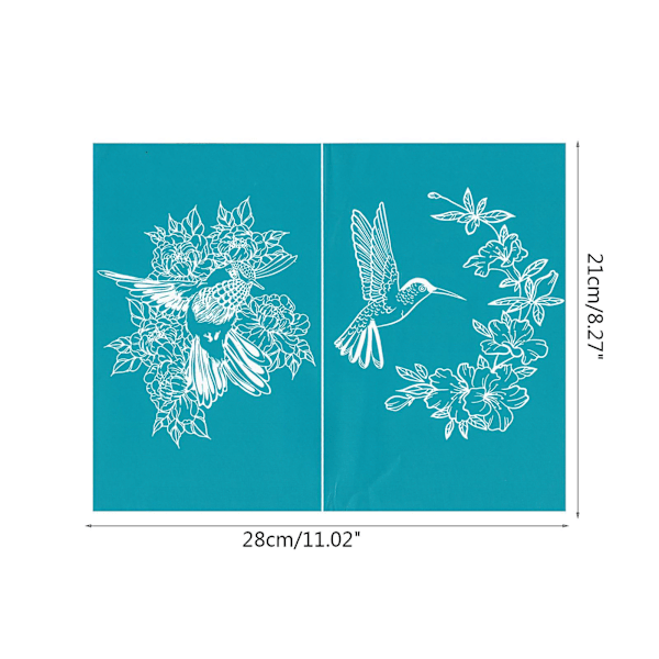 Ørn blomst selvklæbende silketryk stencil mesh transfers til DIY T-shirt pude stof tasker tekstilmaling på træ forsyninger
