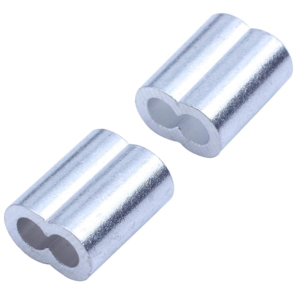 50-pack aluminium presshylsa för 4 mm diameter vajer och kabel