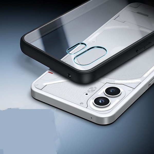 Kirkas case , joka on yhteensopiva Nothing Phone 2:n kanssa, pehmeä TPU-puskuri, kova PC anti-scratch iskunkestävä cover