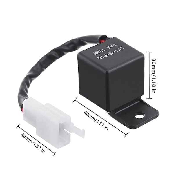 Blinkersrelä 2-polig 12v Motorcykel LED Blinkersrelä Universell Lastoberoende Lf1-s-pin Max 150w 12 Volt