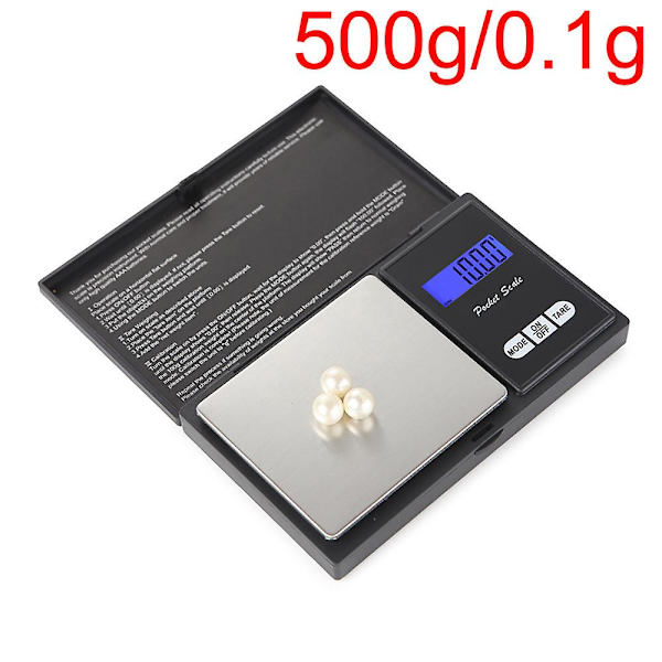 500 g:n tarkkuusdigitaalivaaka kultakoruille 0,1 painoinen elektroninen vaaka