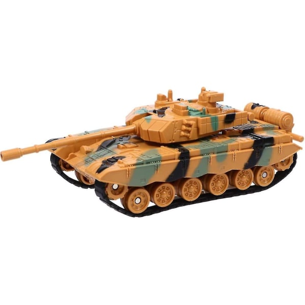 Militærlegetøjskøretøjer Plasttanklegetøj Modelbiler Legesæt Tankkøretøj til drenge børn (camouflage gul)